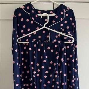 Navy Polka Dot Women's Top
